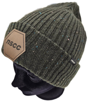 Dark Green Tweed Toque