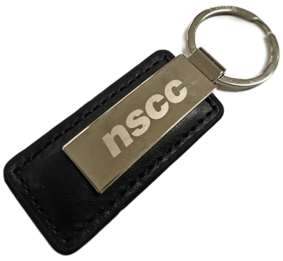 Chesterton Keychain- Shiny Silver Black